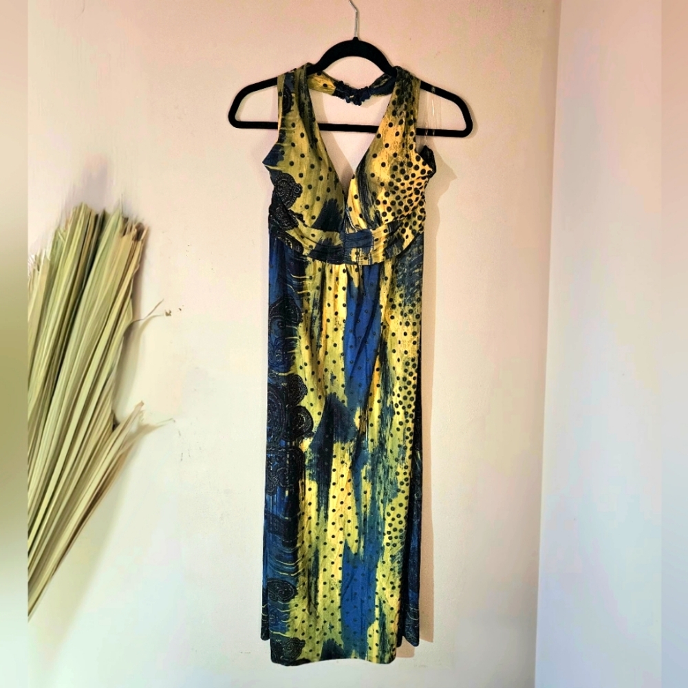 Cristinalove Halter Maxi Dress Boho Paisley Print